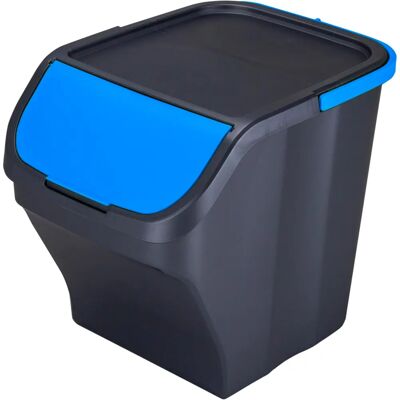 Mondex Stack N' Sort Abfallbehälter Blau Grau - Recycling, 25L, 40x30x34cm Mondex Stack N' Sort Abfallbehälter Blau Grau - Recycling, 25L, 40x30x34cm
