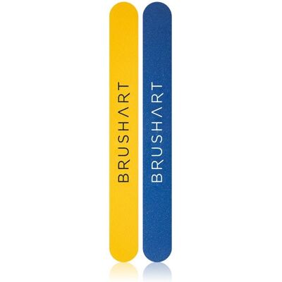 BrushArt Accessories Doppia Lima per Unghie - Giallo/Blu - Set di Lima per Unghie BrushArt Accessories Doppia Lima per Unghie - Giallo/Blu - Set di Lima per Unghie