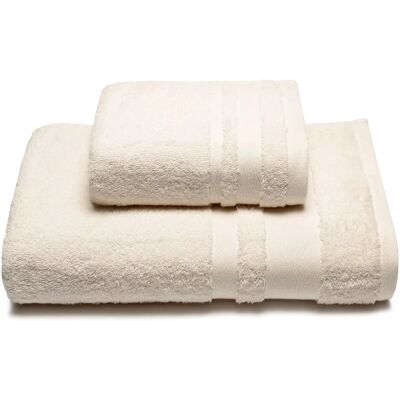 Asciugamano Ospite in Cotone Avorio Caleffi - Asciugamani da Bagno & Mano - 60x110cm Asciugamano Ospite in Cotone Avorio Caleffi - Asciugamani da Bagno & Mano - 60x110cm