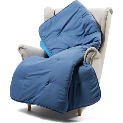 Caleffi Kim Plaid en microfibre - 130x170cm - Bleu Caleffi Kim Plaid en microfibre - 130x170cm - Bleu