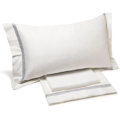 Completo lenzuola Luxor in satin di cotone per letto matrimoniale Completo lenzuola Luxor in satin di cotone per letto matrimoniale