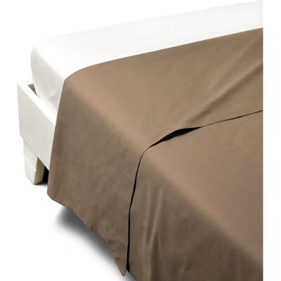 Caleffi Percale coton marron drap double - Linge de lit Caleffi Percale coton marron drap double - Linge de lit