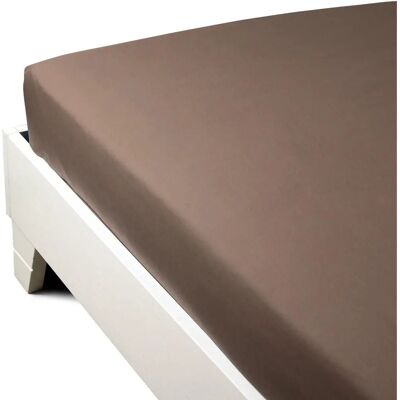 Drap-housse Percalle en coton Moka Caleffi Drap-housse Percalle en coton Moka Caleffi