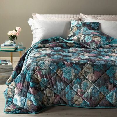 Piumino in Velluto Rose Blu - Lenzuola Invernali Ipoallergeniche Piumino in Velluto Rose Blu - Lenzuola Invernali Ipoallergeniche