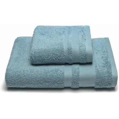 Caleffi Serviettes en Coton Bleu Doux 100% - Salle de Bain Caleffi Serviettes en Coton Bleu Doux 100% - Salle de Bain