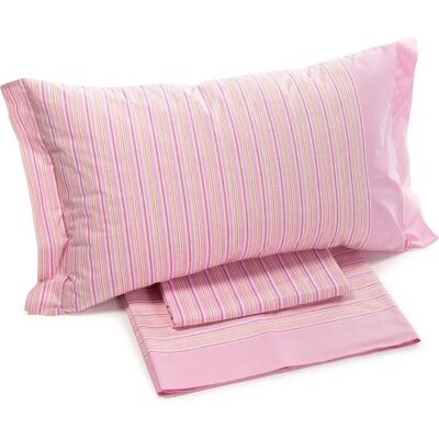 Completo lenzuola Gil in cotone - Rosa - Set di biancheria da letto Completo lenzuola Gil in cotone - Rosa - Set di biancheria da letto