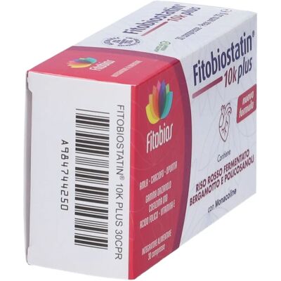 Fitobios Srl Fitobiostatin 10K Plus - Supporto Colesterolo - 30 Compresse Fitobios Srl Fitobiostatin 10K Plus - Supporto Colesterolo - 30 Compresse