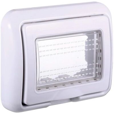 Custodia elettrica bianca IP55 Ettroit - 3 moduli per serie Living Custodia elettrica bianca IP55 Ettroit - 3 moduli per serie Living