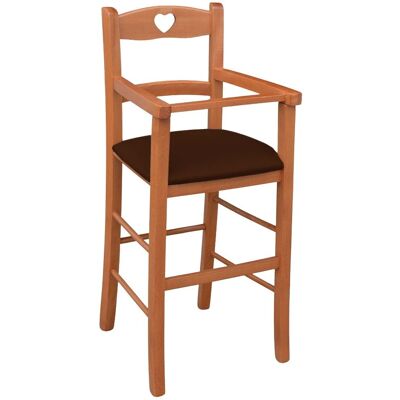 OKAFFAREFATTO Silla Alta de Madera de Cerezo - Muebles para Niños 2-5 Años OKAFFAREFATTO Silla Alta de Madera de Cerezo - Muebles para Niños 2-5 Años