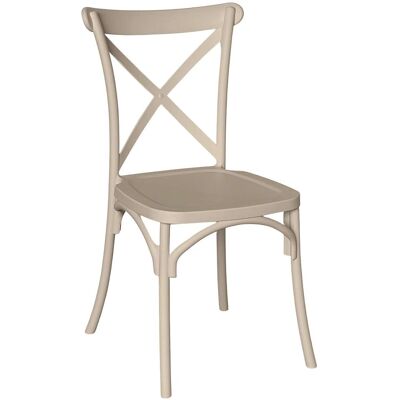 OKAFFAREFATTO - Silla apilable de plástico beige - Silla OKAFFAREFATTO - Silla apilable de plástico beige - Silla