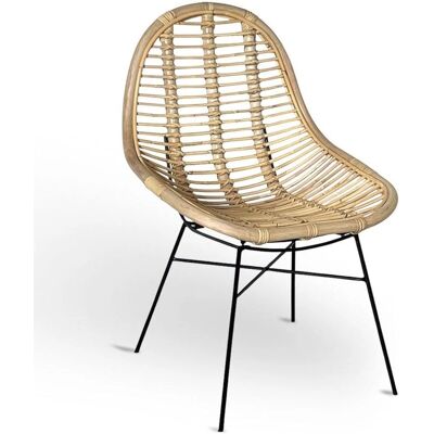 OKAFFAREFATTO - Silla de ratán y bambú Bety - Muebles para interior y exterior OKAFFAREFATTO - Silla de ratán y bambú Bety - Muebles para interior y exterior