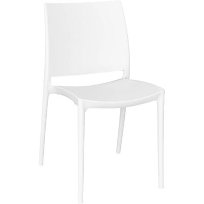 OKAFFAREFATTO - Silla de Plástico Blanca Modelo Confort OKAFFAREFATTO - Silla de Plástico Blanca Modelo Confort