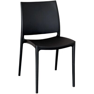 OKAFFAREFATTO - Silla de Plástico Negra Modelo Confort OKAFFAREFATTO - Silla de Plástico Negra Modelo Confort