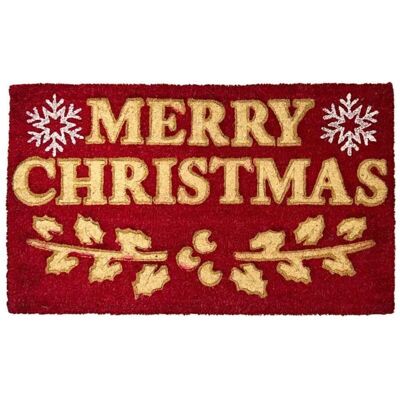 OKAFFAREFATTO - Zerbino classico rettangolare in cocco merry christmas - Rectangular - 75x45 cm OKAFFAREFATTO - Zerbino classico rettangolare in cocco merry christmas - Rectangular - 75x45 cm