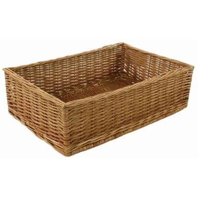 OKAFFAREFATTO - Cesta de pan - Cesta rectangular de mimbre hecha a mano, 40x28x10cm OKAFFAREFATTO - Cesta de pan - Cesta rectangular de mimbre hecha a mano, 40x28x10cm