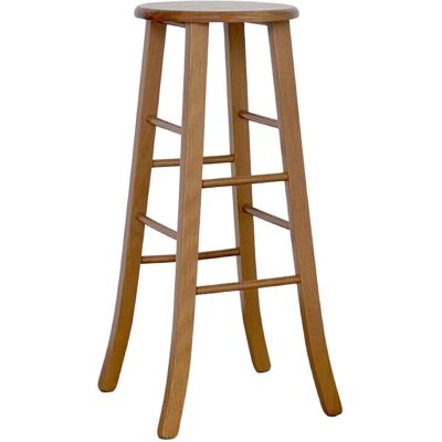 Okaffarefatto - Taburete de madera con asiento redondo - 80cm H - nogal claro - Taburete Okaffarefatto - Taburete de madera con asiento redondo - 80cm H - nogal claro - Taburete