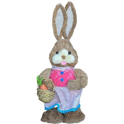OKAFFAREFATTO Conejito en paja de rafia - Decoración de Pascua OKAFFAREFATTO Conejito en paja de rafia - Decoración de Pascua