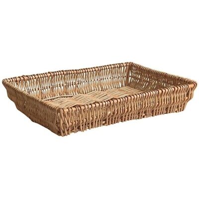 OKAFFAREFATTO - Cesta de mimbre hecha a mano - 44,5x35x9 cm OKAFFAREFATTO - Cesta de mimbre hecha a mano - 44,5x35x9 cm