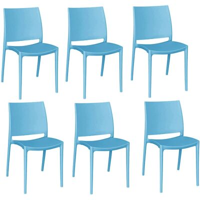 Okaffarefatto - Altea - azul - plástico - silla Okaffarefatto - Altea - azul - plástico - silla