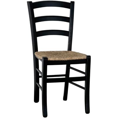 Okaffarefatto - Venecia - Madera negra - Asiento de paja - Chair Okaffarefatto - Venecia - Madera negra - Asiento de paja - Chair