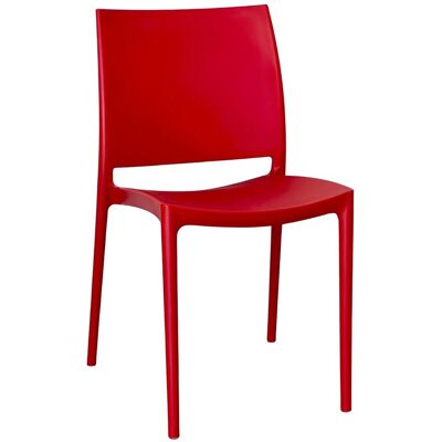 Okaffarefatto - Altea - rojo - plástico - Dining Chair Okaffarefatto - Altea - rojo - plástico - Dining Chair