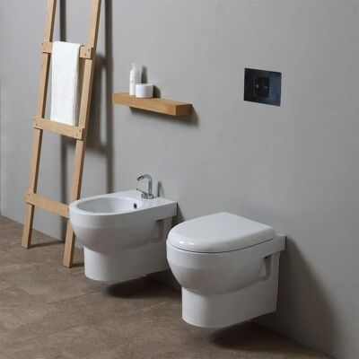 Kiamami Valentina - Keramik WC Bidet Set - Modernes Badezimmer Kiamami Valentina - Keramik WC Bidet Set - Modernes Badezimmer