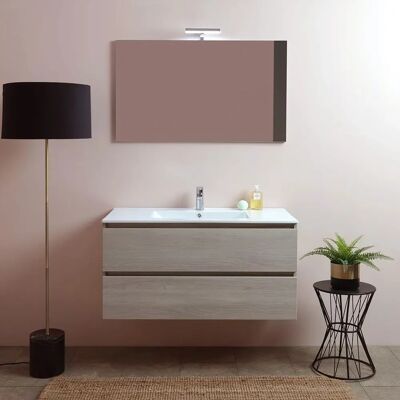 Kiamami Valentina - Completo Bagno - Effetto Legno 100cm Kiamami Valentina - Completo Bagno - Effetto Legno 100cm