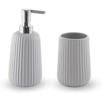 Kiamami Valentina - Juego de accesorios baño gris Dory Kiamami Valentina - Juego de accesorios baño gris Dory