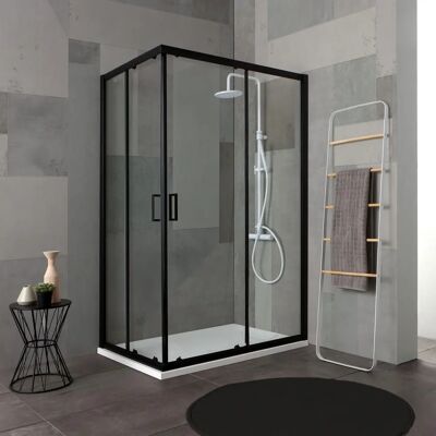 Kiamami Valentina City Cabina Doccia 70x90 H190 - Profilo nero moderno Kiamami Valentina City Cabina Doccia 70x90 H190 - Profilo nero moderno