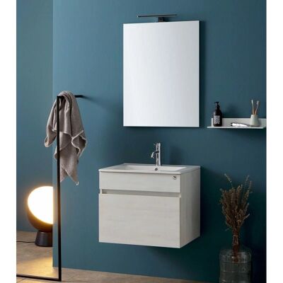 Kiamami Valentina - Meuble de Salle de Bain Murale 60cm Promenade - Gris Clair - Publicité Kiamami Valentina - Meuble de Salle de Bain Murale 60cm Promenade - Gris Clair - Publicité