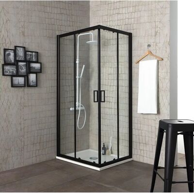 Kiamami Valentina - Cabina Doccia di Design 70x70 Telaio Nero Opaco - Vetro Trasparente Kiamami Valentina - Cabina Doccia di Design 70x70 Telaio Nero Opaco - Vetro Trasparente
