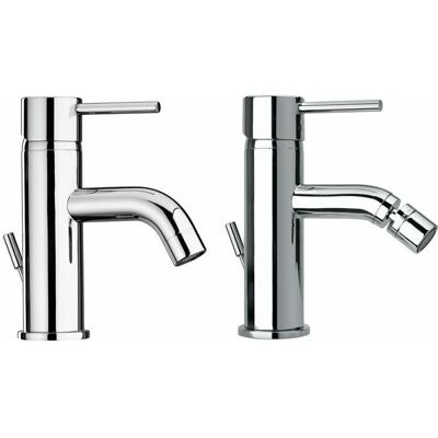 Kiamami Valentina - Set di Rubinetti Moderni Cromati - Bagno Lavabo e Bidet Kiamami Valentina - Set di Rubinetti Moderni Cromati - Bagno Lavabo e Bidet