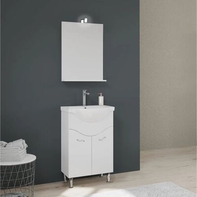 Kiamami Valentina - Set bagno compatto con lavabo e specchio Kiamami Valentina - Set bagno compatto con lavabo e specchio