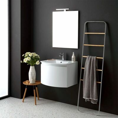 Kiamami Valentina - Meuble de salle de bain suspendu rond blanc - Riva - Mobilier de salle de bain Kiamami Valentina - Meuble de salle de bain suspendu rond blanc - Riva - Mobilier de salle de bain