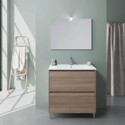Kiamami Valentina - Mobile bagno a terra con lavabo e cassetti - 80cm Kiamami Valentina - Mobile bagno a terra con lavabo e cassetti - 80cm