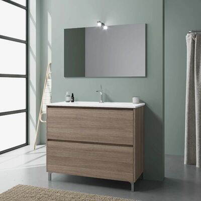 Kiamami Valentina - Mobile bagno compatto 100cm - Quercia Laguna Kiamami Valentina - Mobile bagno compatto 100cm - Quercia Laguna