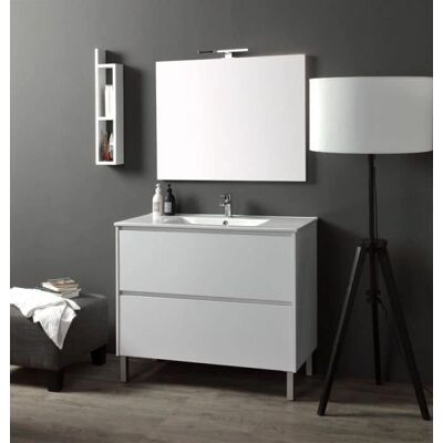 Kiamami Valentina - Mobile bagno a terra 100 cm bianco con doppio cassetto Kiamami Valentina - Mobile bagno a terra 100 cm bianco con doppio cassetto