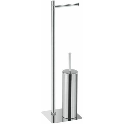 Soporte de baño Kiamami Valentina con doble soporte de papel y escobilla - Cromo Soporte de baño Kiamami Valentina con doble soporte de papel y escobilla - Cromo