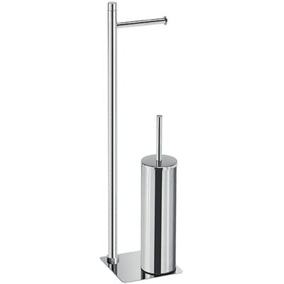 Kiamami Valentina - Piantana bagno in acciaio con porta scopino e porta rotolo - Tipo di bagno Kiamami Valentina - Piantana bagno in acciaio con porta scopino e porta rotolo - Tipo di bagno