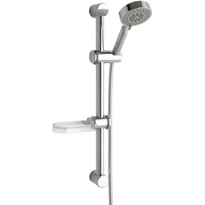 Kiamami Valentina Barre de Douche - 54cm, Chrome, Pomme de Douche 5 Fonctions Kiamami Valentina Barre de Douche - 54cm, Chrome, Pomme de Douche 5 Fonctions
