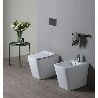 Kiamami Valentina - WC Filo Muro Quadrato - Bianco Kiamami Valentina - WC Filo Muro Quadrato - Bianco