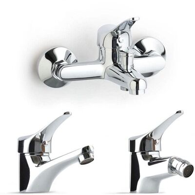 Kiamami Valentina - Set rubinetteria bagno Cembra - Ottone, Cromato Kiamami Valentina - Set rubinetteria bagno Cembra - Ottone, Cromato