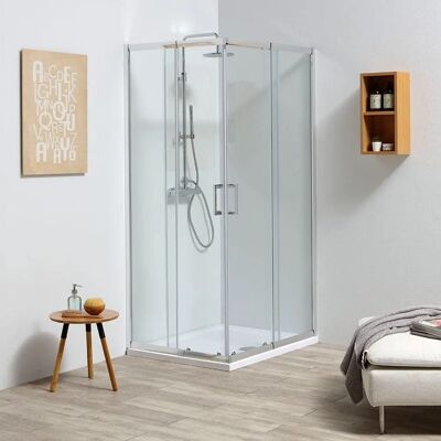 Kiamami Valentina - Cabina Doccia Regolabile 68-80cm - Vetro Trasparente Kiamami Valentina - Cabina Doccia Regolabile 68-80cm - Vetro Trasparente