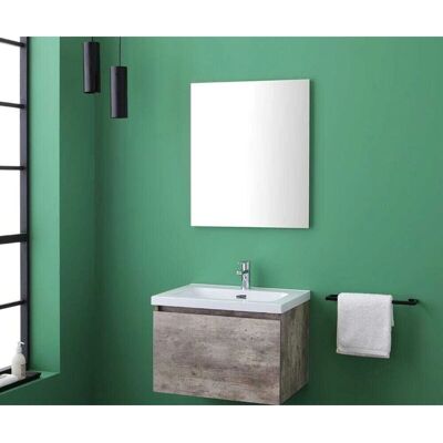 Mobile Bagno Sospeso Kiamami Valentina - Effetto Cemento - 60cm Mobile Bagno Sospeso Kiamami Valentina - Effetto Cemento - 60cm