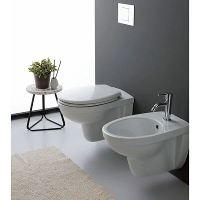 Set WC e Bidet a Parete KV Store Cipro - Ceramica Moderna Set WC e Bidet a Parete KV Store Cipro - Ceramica Moderna