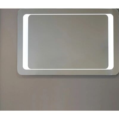 Kiamami Valentina - Espejo - 90x60 - Con Sabbiatura Frontal y Retroiluminado LED Kiamami Valentina - Espejo - 90x60 - Con Sabbiatura Frontal y Retroiluminado LED