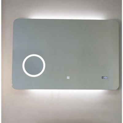 Espejo LED KIAMAMI VALENTINA 100x70 Sistema Táctil y Reloj Digital Espejo LED KIAMAMI VALENTINA 100x70 Sistema Táctil y Reloj Digital