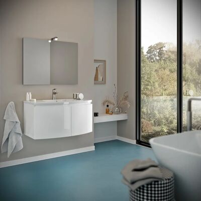 Kiamami Valentina - Mobile Bagno 80cm - Frontale Curvo, 2 Ante Kiamami Valentina - Mobile Bagno 80cm - Frontale Curvo, 2 Ante