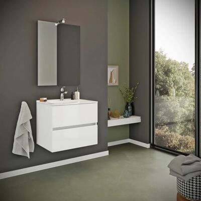Kiamami Valentina - Mobile bagno sospeso 60cm bianco lucido Kiamami Valentina - Mobile bagno sospeso 60cm bianco lucido
