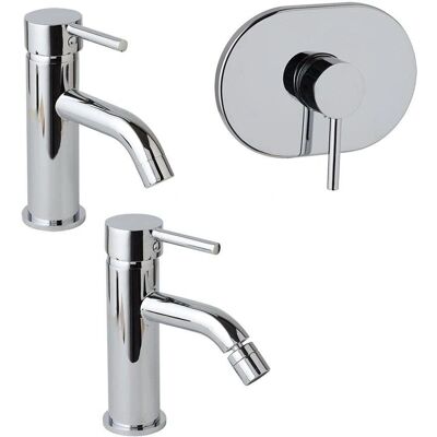 Kiamami Valentina - Ensemble de Mitigeurs Lavabo, Bidet et Douche - Chromé Kiamami Valentina - Ensemble de Mitigeurs Lavabo, Bidet et Douche - Chromé
